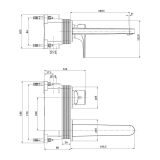 mini: Bateria Umywalkowa Podtynkowa Inverto Złoty S951-299 Cersanit (3)