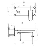 Bateria Umywalkowa Podtynkowa Komplet, Czarny Soft Clever 2.0 AREX.4115BS Excellent