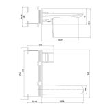 Bateria Umywalkowa Podtynkowa Larga Czarny S951-385 Cersanit