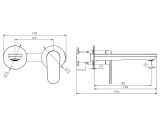 Bateria Umywalkowa Podtynkowa Lunepo Chrom ABLU141111 Avapax