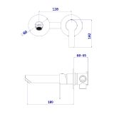 Bateria Umywalkowa Podtynkowa Mistella Chrom ABMI141111 Avapax