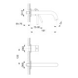 Bateria Umywalkowa Podtynkowa Z Boxem Fly Gun Metal 03012BN Emporia
