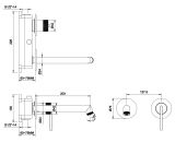 Bateria Umywalkowa Podtynkowa Z Boxem Ori Gun Metal 08012BN Emporia