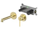 Bateria Umywalkowa Podtynkowa Z Boxem Ori Złoty Szczotkowany 08012GN Emporia