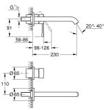 2-Otworowa Bateria Umywalkowa, Rozmiar L Essence Stal Nierdzewna 19967DC1 Grohe