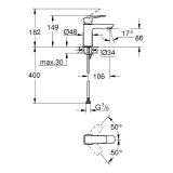 Bateria Umywalkowa Rozmiar S Cubeo 1016990000 Grohe