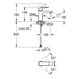 Bateria Umywalkowa Rozmiar S Cubeo Matte Black 1016992430 Grohe