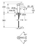 Bateria Umywalkowa Rozmiar S Essence Stal Nierdzewna 24172DC1 Grohe