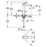 Bateria Umywalkowa Rozmiar XL Cubeo Matte Black 1017292430 Grohe
