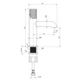 mini: Bateria Umywalkowa Silia Hexa Stal Szczotkowana BHS_F20M Deante (2)