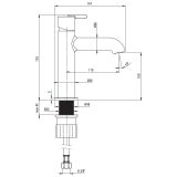 Bateria Umywalkowa Silia Titanium BQS_D20M Deante
