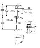 Bateria Umywalkowa Rozmiar M Start Czarny Mat 237462432 Grohe