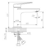 Bateria Umywalkowa Stojąca Lunepo Czarny ABLU111311 Avapax