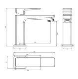 Bateria Umywalkowa Stojąca Parma Chrom PM7410CR Omnires