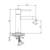Bateria Umywalkowa Stojąca Ultimate Gun Metal ABUL111411 Avapax