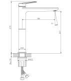 Bateria Umywalkowa Stojąca Wysoka Lunepo Chrom ABLU131111 Avapax