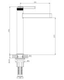 Bateria Umywalkowa Stojąca Wysoka Nablatowa Aurevo Złoty Szczotkowany ABAU131211 Avapax