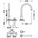 Bateria Umywalkowa Study Biel Matowa 26110501BM Tres