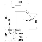 Bateria Umywalkowa Study 26230701 Tres