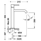 Bateria Umywalkowa Study Biel Matowa 26230701BM Tres