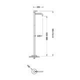 Bateria Umywalkowa Podłogowa Study Matowe Złoto 26285305OM Tres