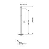 Bateria Umywalkowa Podłogowa Study Czerń Matowa 26285306NM Tres
