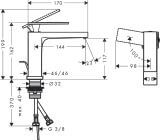 Bateria Umywalkowa Tecturis E 73014140 Coolstart Brąz Szczotkowany Hansgrohe