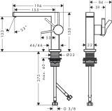 Bateria Umywalkowa Tecturis E 73020670 Coolstart Czarny Mat Hansgrohe