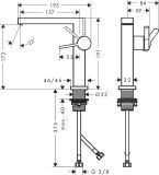 Bateria Umywalkowa Tecturis E 73041140 Coolstart Brąz Szczotkowany Hansgrohe