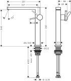 Bateria Umywalkowa Tecturis E 73070670 Coolstart Czarny Mat Hansgrohe