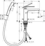 Bateria Umywalkowa Z Główką Bidette Tecturis E 73210670 Czarny Mat Hansgrohe