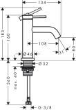 Bateria Umywalkowa Tecturis S 73313140 Brąz Szczotkowany Hansgrohe