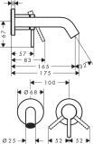 Bateria Umywalkowa Tecturis S 73350140 Brąz Szczotkowany Hansgrohe