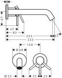 Bateria Umywalkowa Tecturis S 73351700 Biały Mat Hansgrohe
