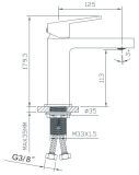 Bateria Umywalkowa Teo Niska Chrom 02010CHR Emporia