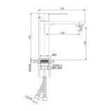 mini: Bateria Umywalkowa Virgo Czarny S951-589 Cersanit (2)