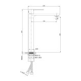 mini: Bateria Umywalkowa Virgo Czarny S951-590 Cersanit (2)