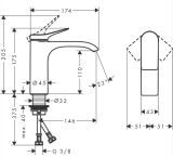 Bateria Umywalkowa Vivenis 75022000 Hansgrohe