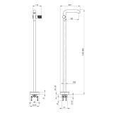 mini: Bateria Umywalkowa Wolnostojąca Silia Hexa Stal Szczotkowana BHS_F2KK Deante (3)