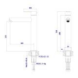 Bateria Umywalkowa Wysoka Mistella Chrom ABMI131111 Avapax