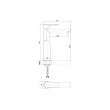 mini: Bateria Umywalkowa Wysoka Moduo Chrom S951-363 Cersanit (2)