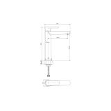 mini: Bateria Umywalkowa Wysoka Moduo Czarny S951-585 Cersanit (2)