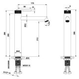 Bateria Umywalkowa Wysoka Ori Gun Metal 08011BN Emporia