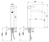 Bateria Umywalkowa Wysoka Oudee Chrom 10115110 Kielle