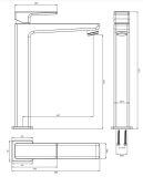Bateria Umywalkowa Wysoka Parma Nikiel PM7412IN Omnires