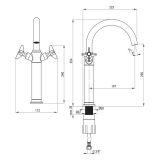 mini: Bateria Umywalkowa Wysoka Temisto Nero BQT_N25D Deante (2)