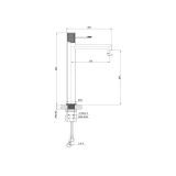 mini: Bateria Umywalkowa Wysoka Zen Czarny S951-596 Cersanit (2)
