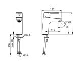Bateria Umywalkowa Xl Saga Chrom 3911F Oras