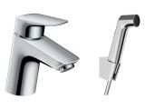 Bateria Umywalkowa Z Główką Bidette I Wężem Bez Kompletu Odpływowego Logis Chrom 71290000 Hansgrohe