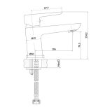 mini: Bateria Umywalkowa Z Korkiem Mille Chrom S951-045 Cersanit (2)